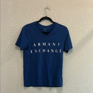 Armani Exchange Blue Short Sleeve Tees